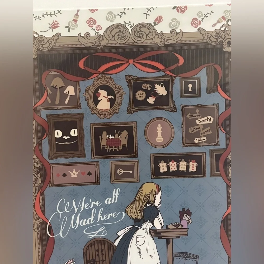 Alice on Wednesday (Alice in Wonderland) Six Pocket Folder -one w Zip Closure